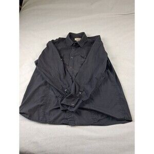 American Rag CIE Western Snap Shirt Men's XXL Black Long Sleeve Casual